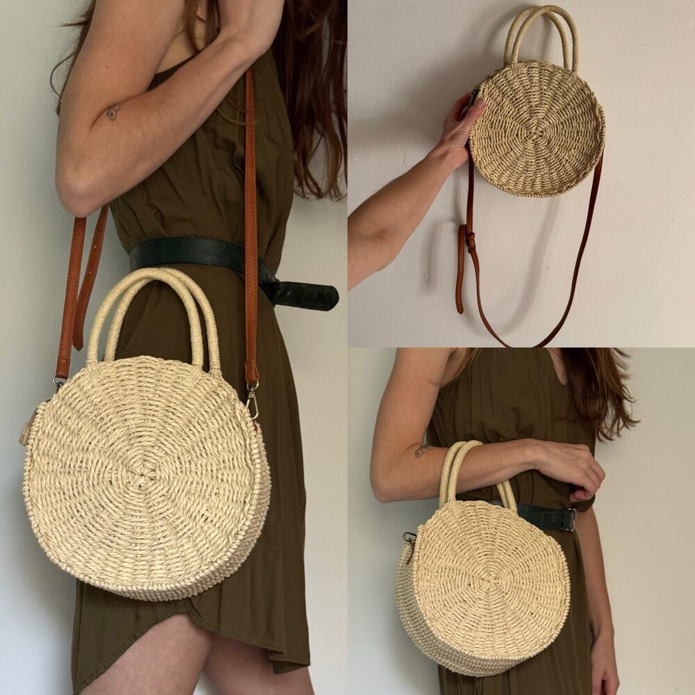 Woven Round Crossbody Bag MMS Design Studio